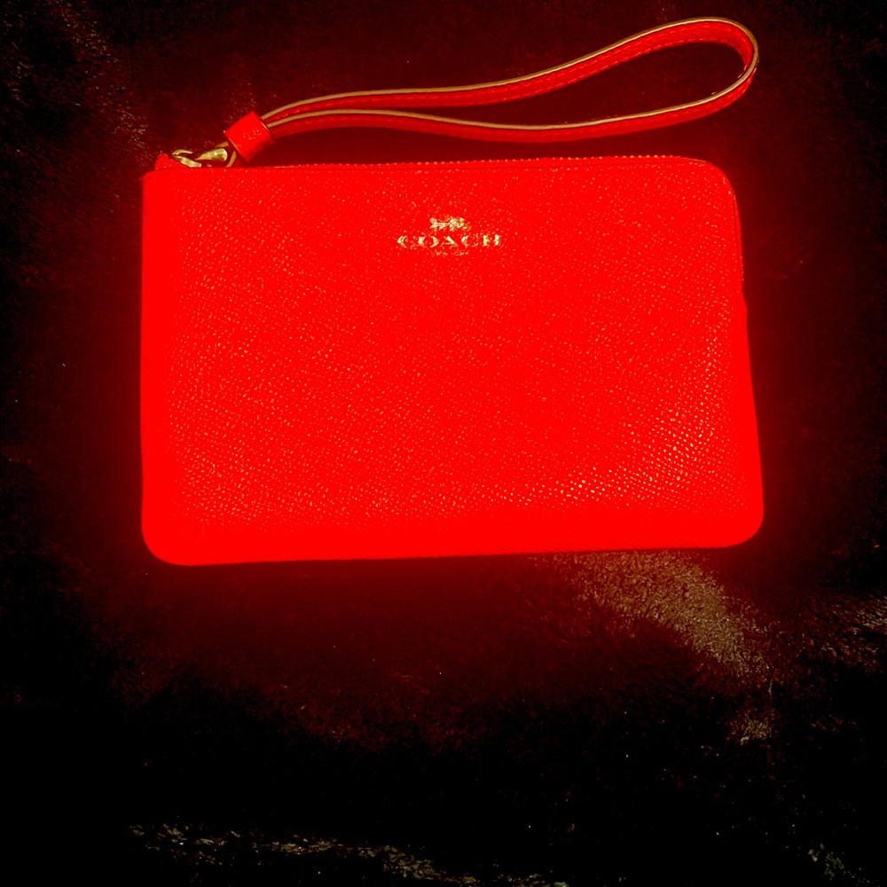 Coach Corner Zip Wristlet